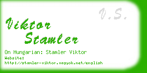 viktor stamler business card